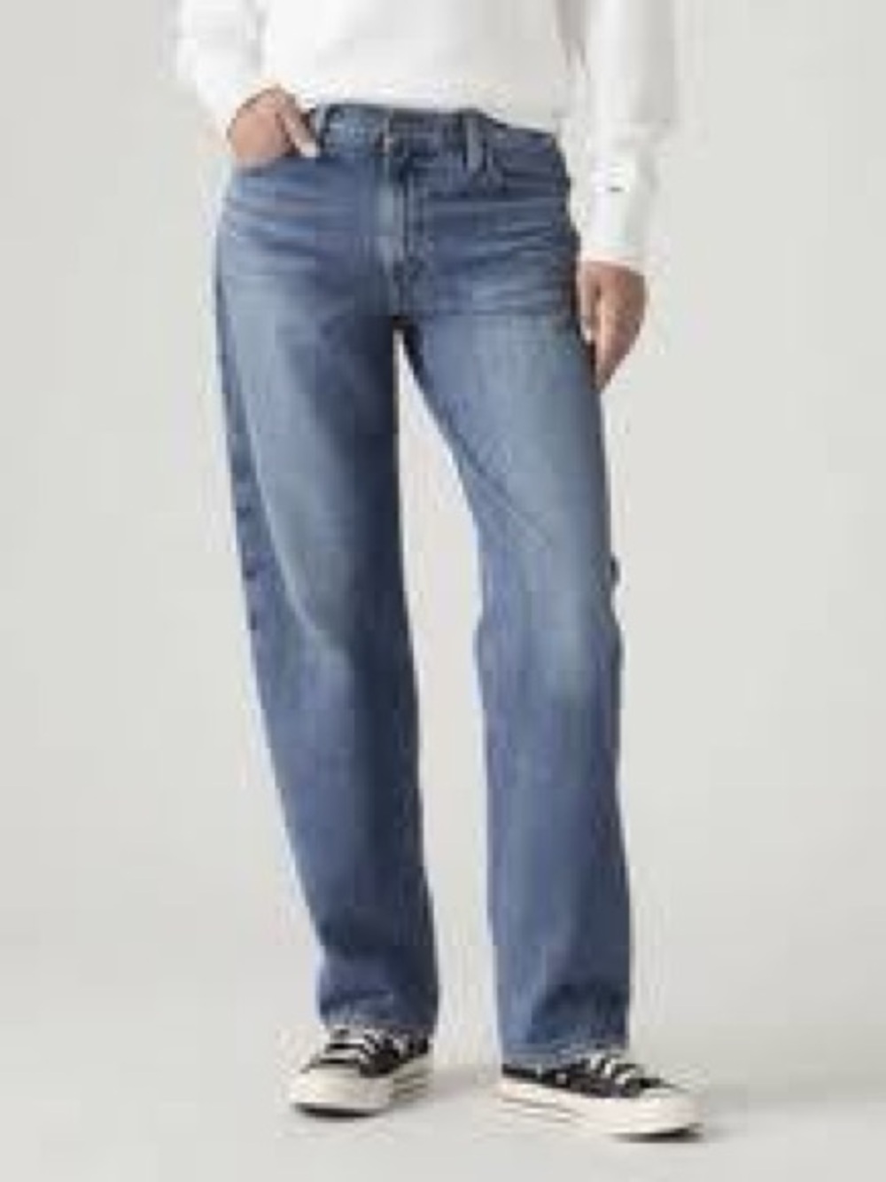 Levi's '94 Baggy Dad Jeans Worn Memory Mid Rise Wide Straight Blue Size 29x31
